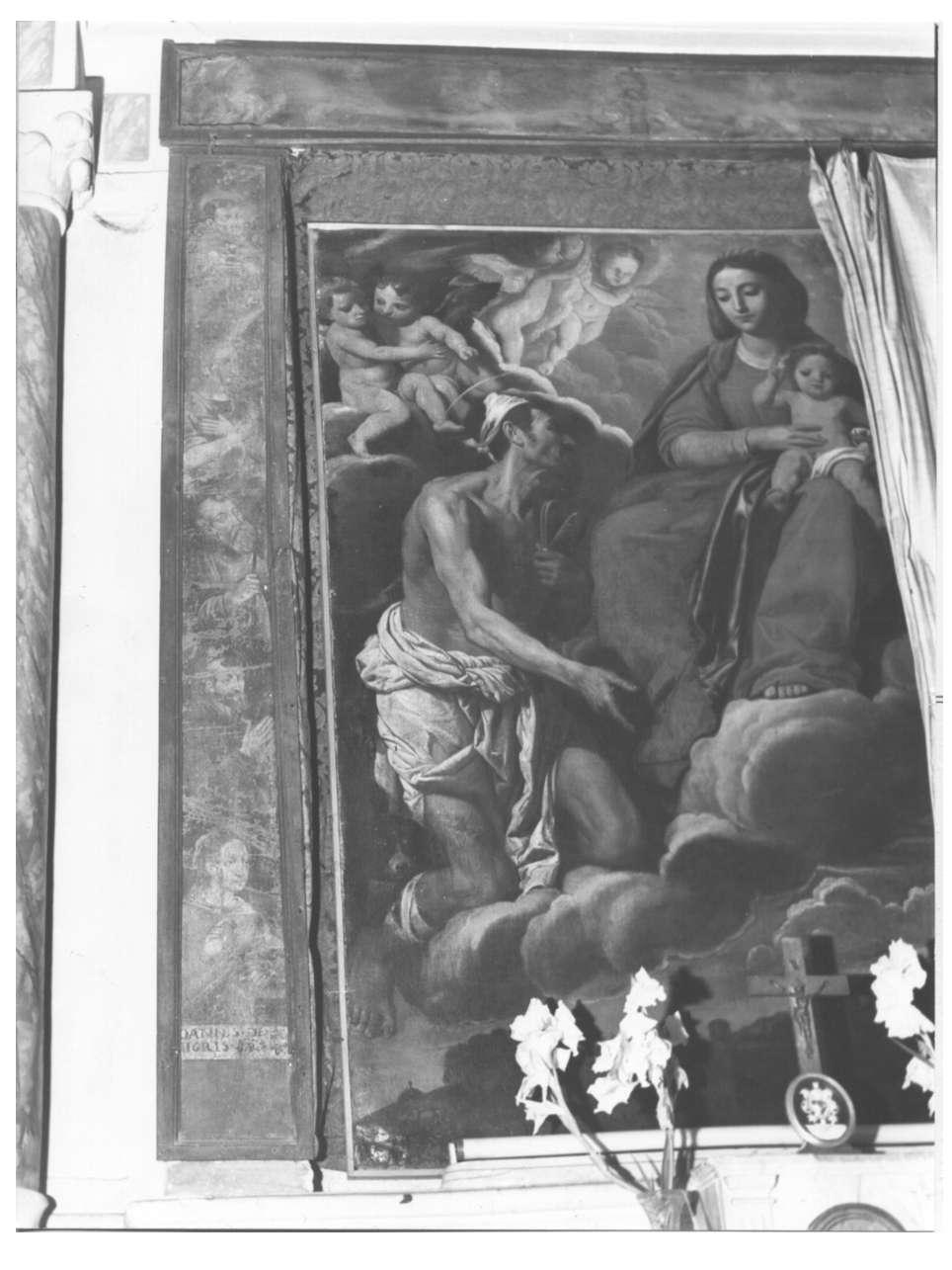 Annunciazione e Santi (cornice di dipinto, elemento d'insieme) - ambito italiano (secondo quarto sec. XVII)