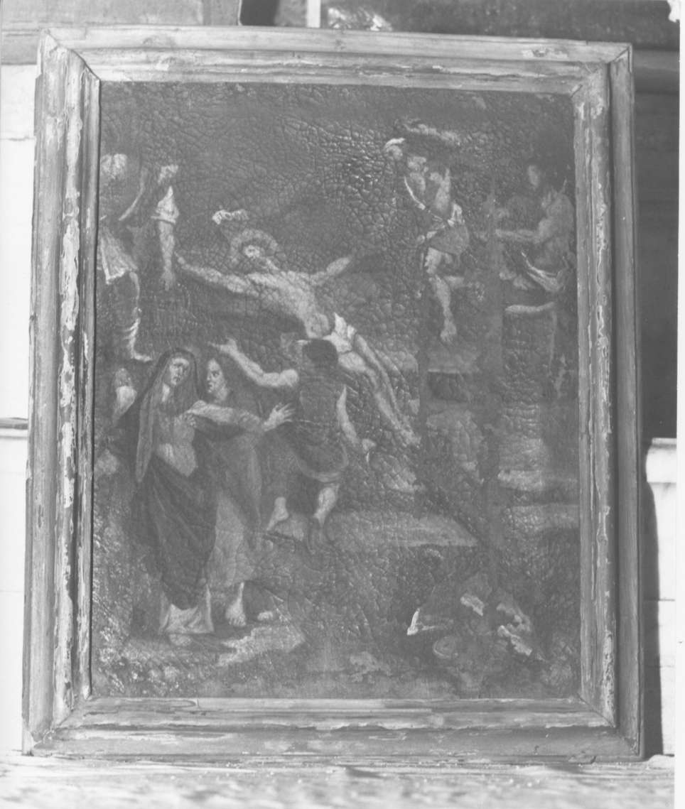 stazione XII: Gesù innalzato e morto in croce (dipinto, ciclo) - ambito italiano (sec. XVII)