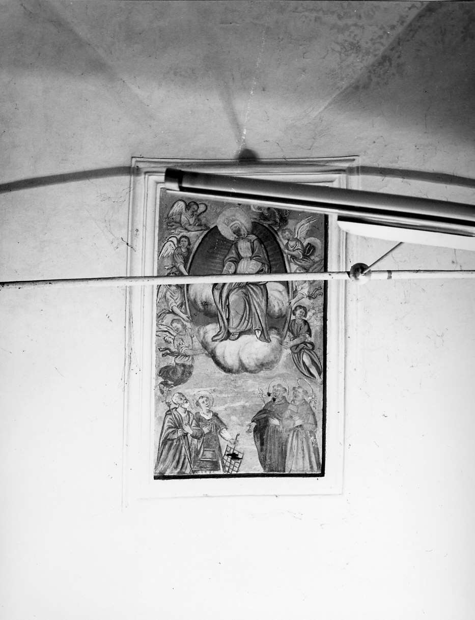 Madonna con Sant'Antonio, San Giuseppe e santi (dipinto, opera isolata) - ambito italiano (sec. XVII)