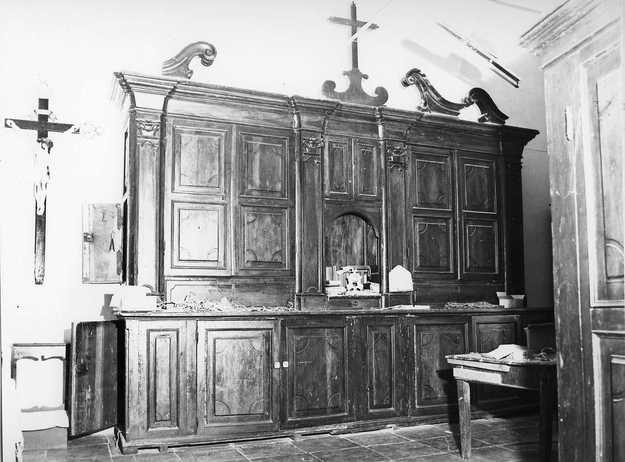 motivi decorativi architettonici (armadio da sacrestia, opera isolata) - bottega ligure (sec. XVII)