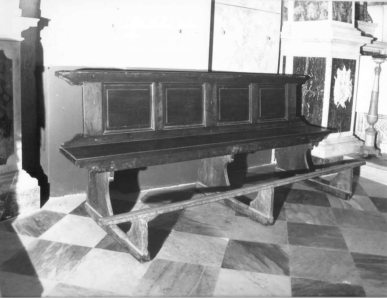 motivo decorativo geometrico (pancale da chiesa, opera isolata) - manifattura ligure (sec. XIX)