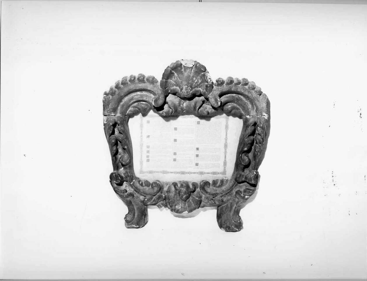 motivo decorativo a volute (cartagloria, opera isolata) - manifattura ligure (sec. XVIII)