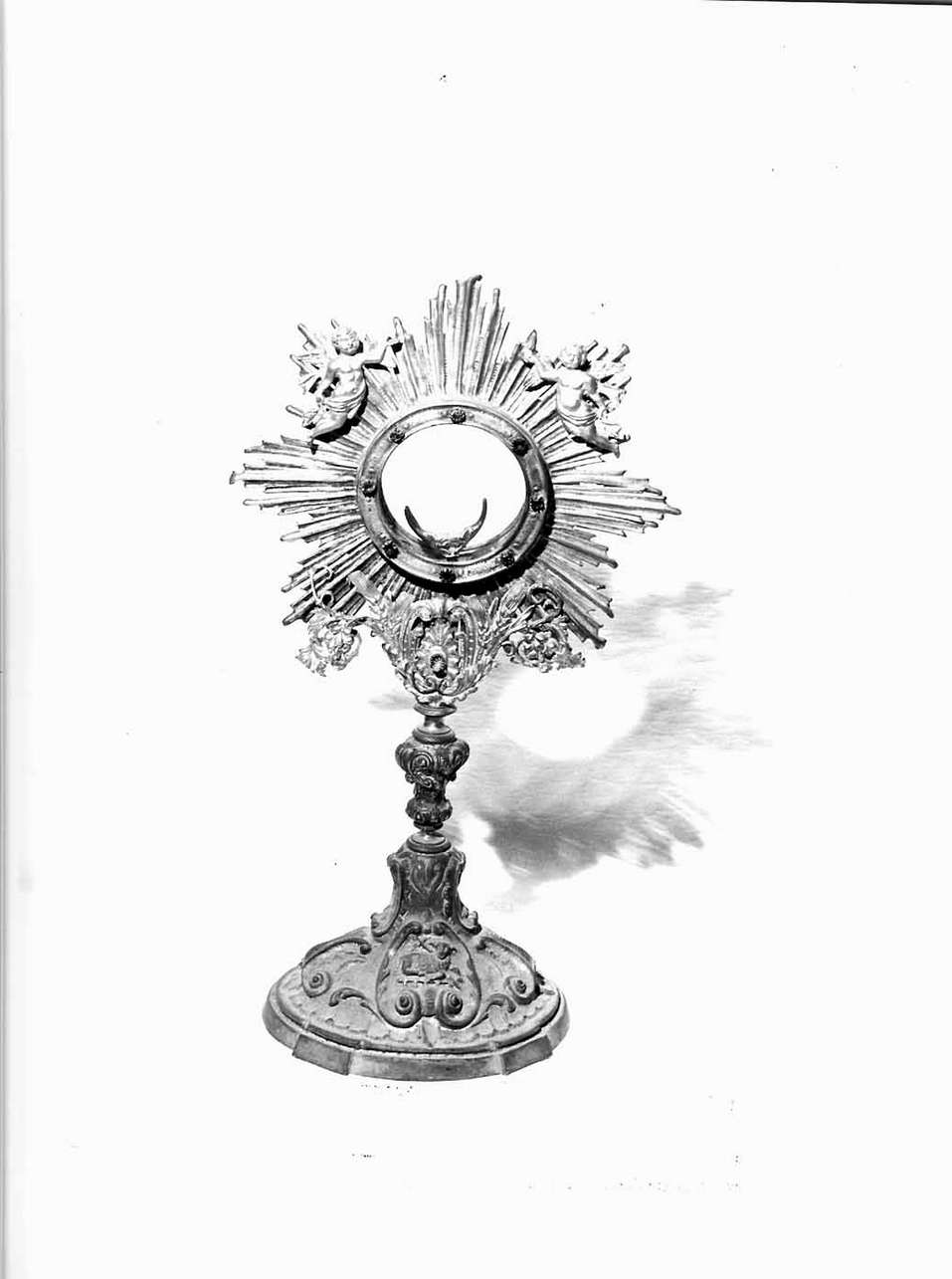 Agnus Dei tra angeli (ostensorio - a raggiera, opera isolata) - manifattura ligure (sec. XIX)