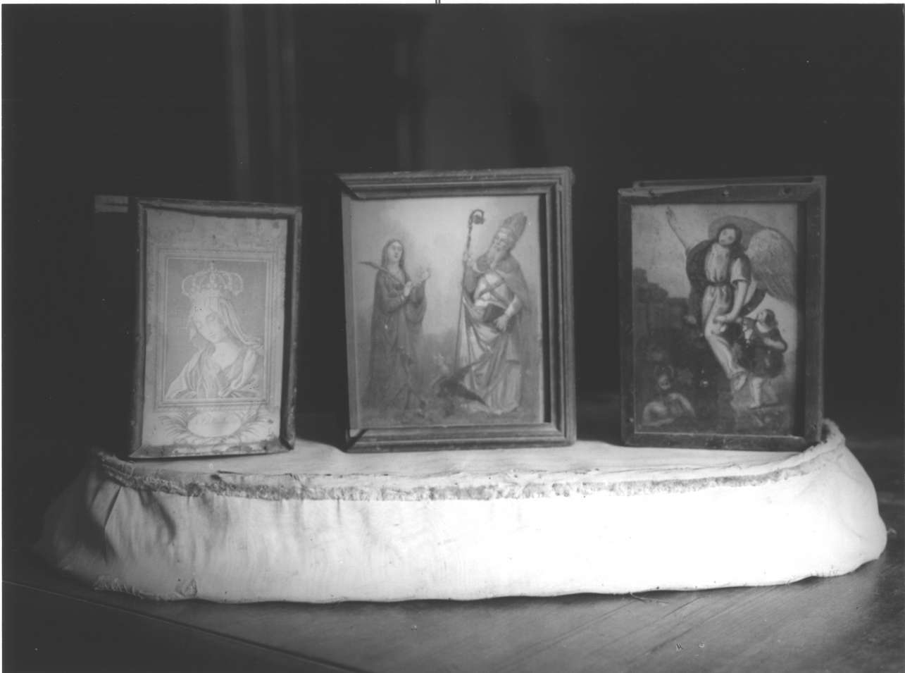 Santa Margherita d'Antiochia e San Cipriano Vescovo (cassetta per elemosine, opera isolata) - bottega ligure (sec. XIX)