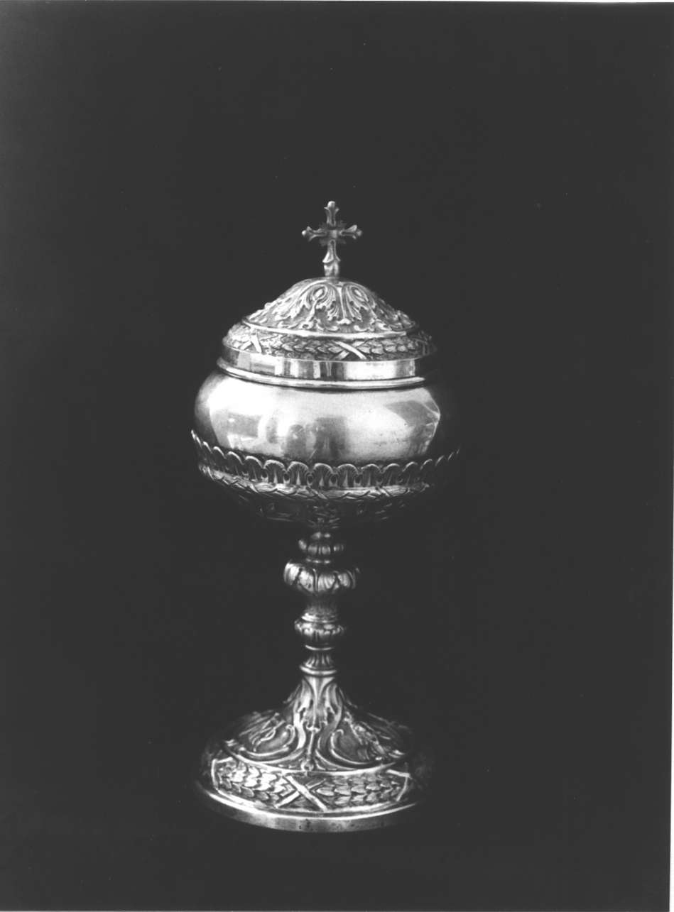 motivi decorativi vegetali stilizzati/ Madonna orante (pisside, opera isolata) di Terrile Giovanni Battista (inizio sec. XIX)