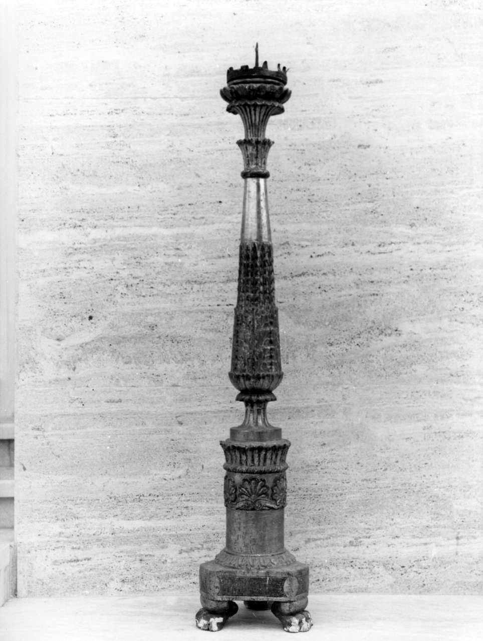 motivi decorativi a foglie d'acanto (candeliere, coppia) - manifattura ligure (primo quarto sec. XIX)