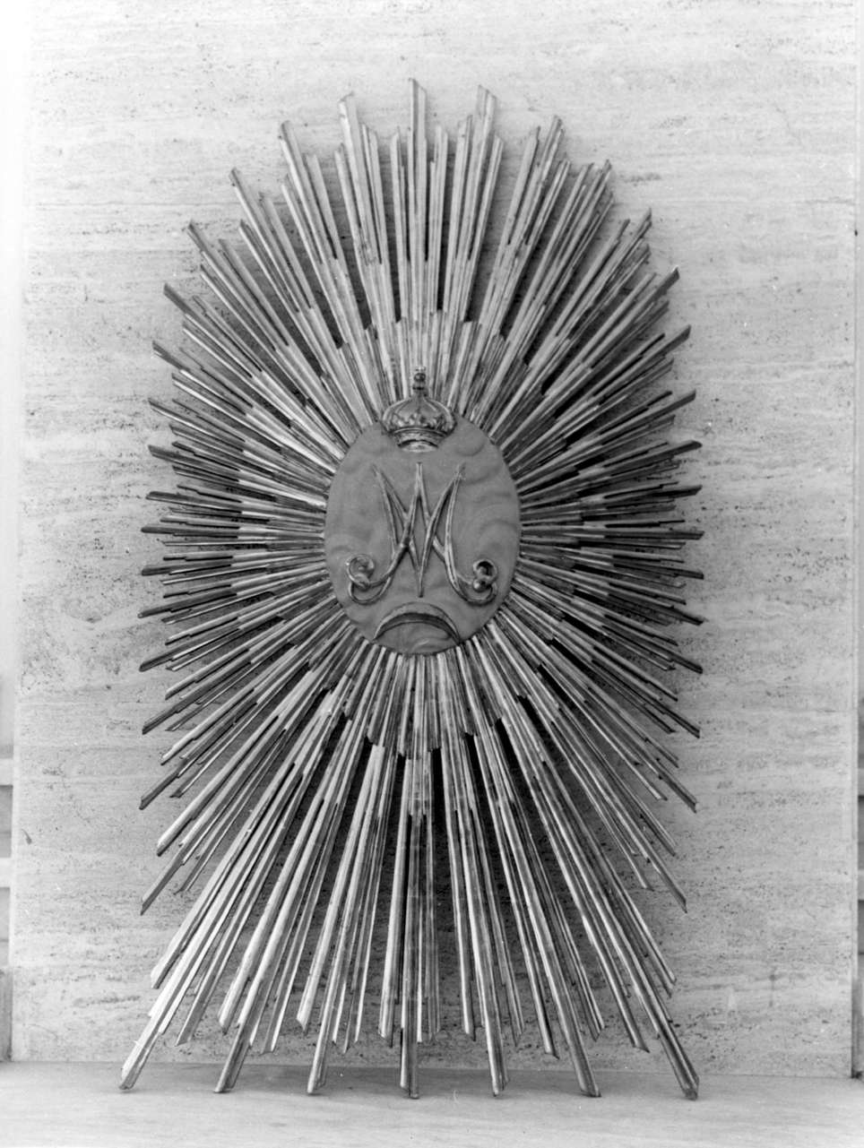 monogramma mariano (raggiera, opera isolata) - bottega ligure (sec. XIX)