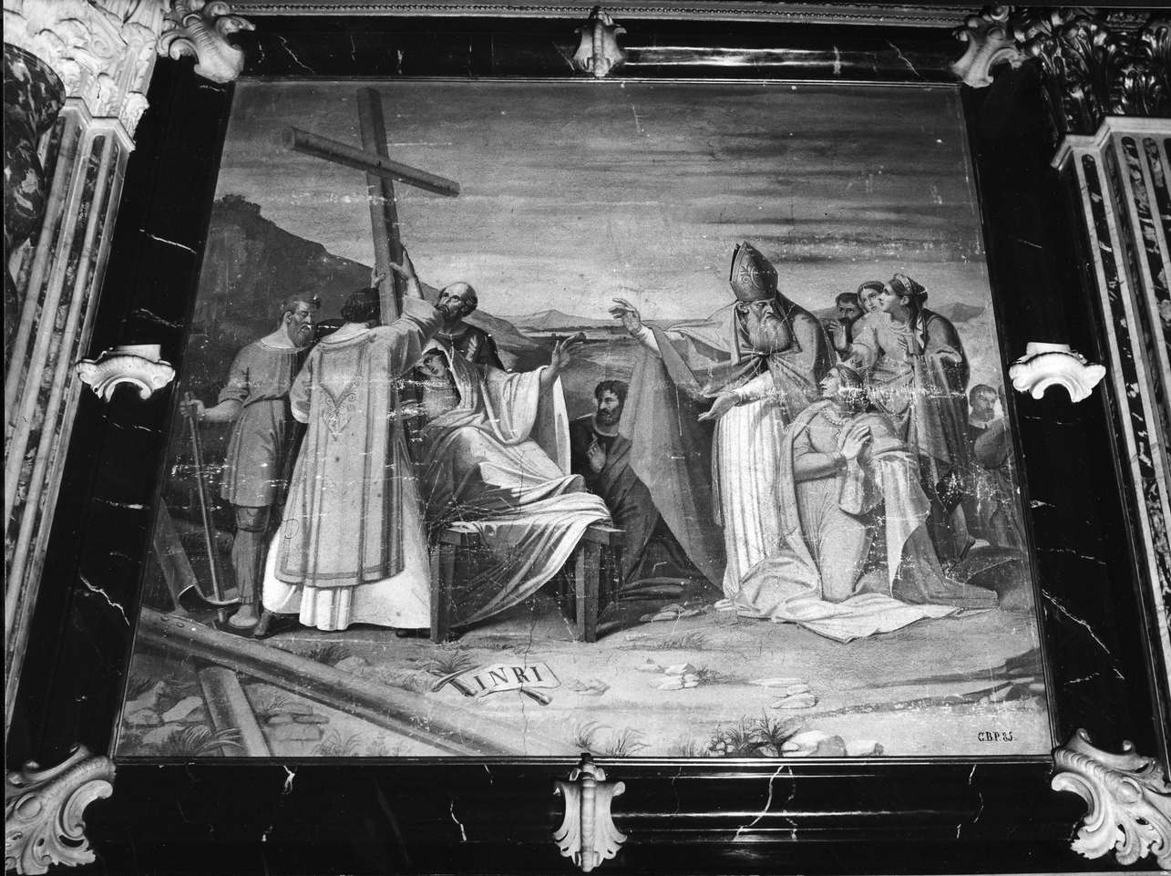 ritrovamento della vera croce (dipinto, opera isolata) di Pianello Giambattista (sec. XIX)