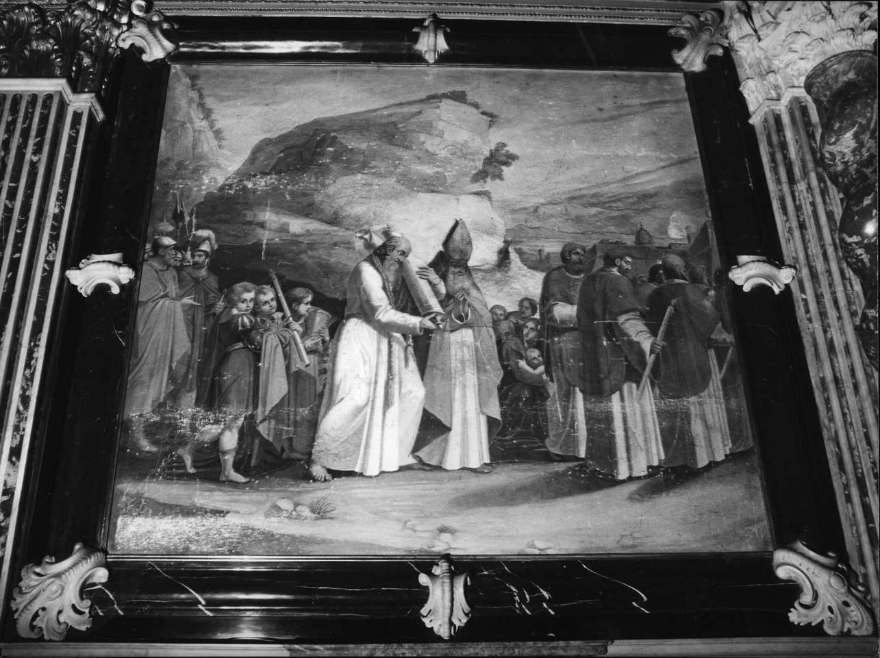 esaltazione della vera croce (dipinto, opera isolata) di Pianello Giambattista (sec. XIX)