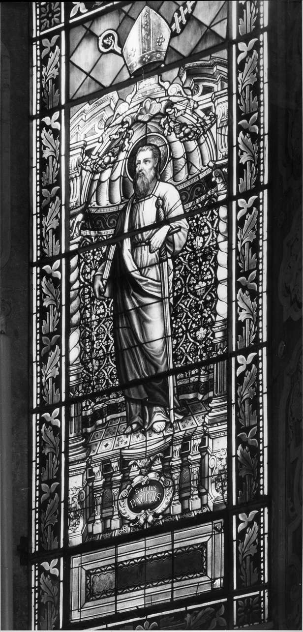 San Paolo (vetrata, opera isolata) - ambito italiano (fine sec. XIX)