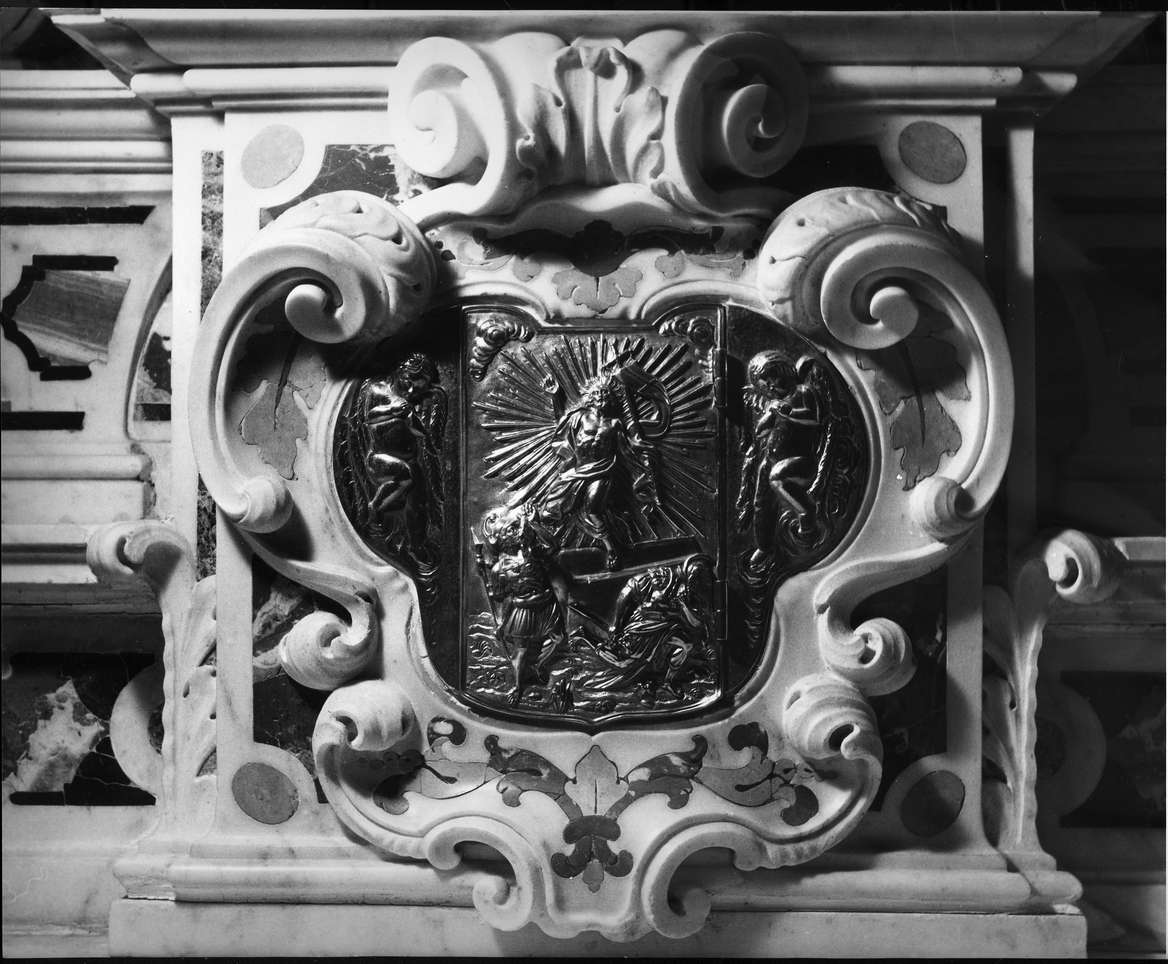 motivi decorativi floreali (tabernacolo, elemento d'insieme) - bottega ligure (prima metà sec. XVIII)