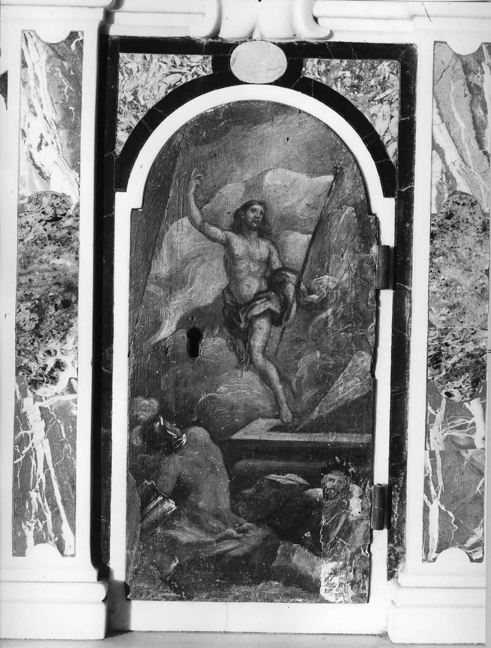 resurrezione di Cristo (sportello di tabernacolo, elemento d'insieme) - ambito italiano (metà sec. XVIII)