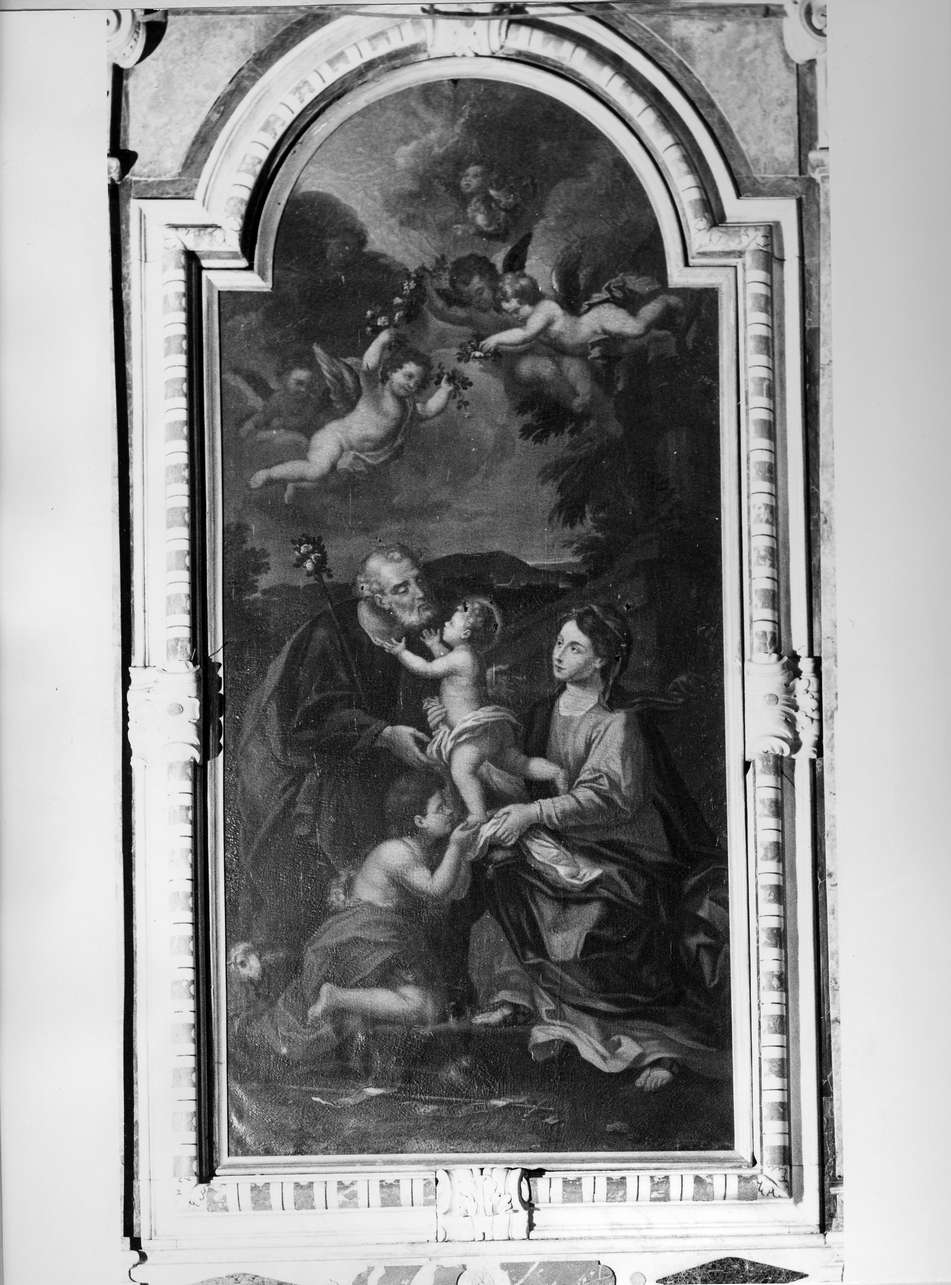 Sacra Famiglia con San Giovanni Battista bambino (dipinto, opera isolata) - ambito italiano (metà sec. XVIII)