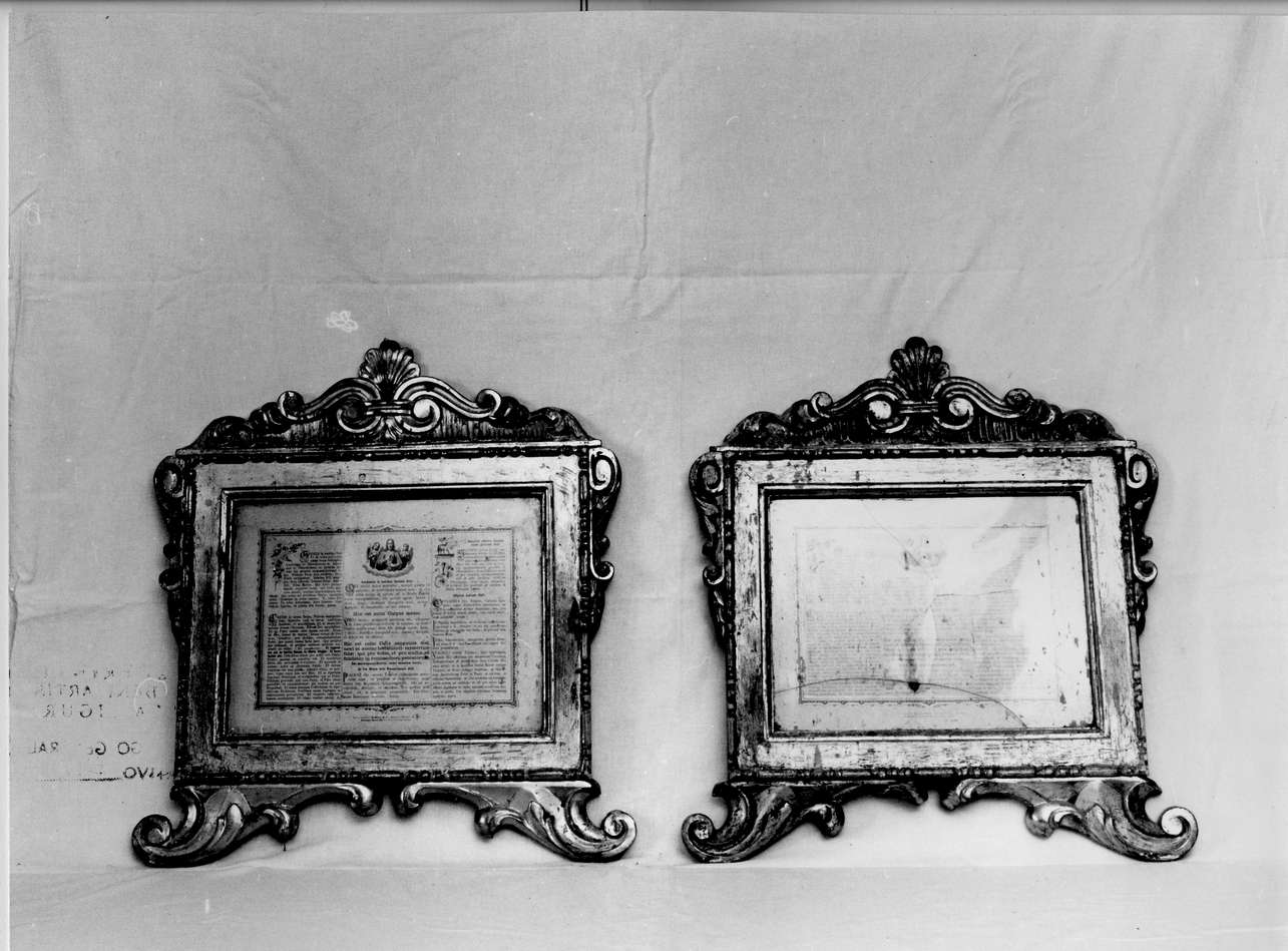 cartagloria, coppia - bottega ligure (fine/inizio secc. XIX/ XX)