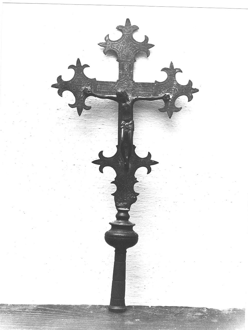 Cristo crocifisso (croce processionale, opera isolata) - bottega italiana (sec. XIX)