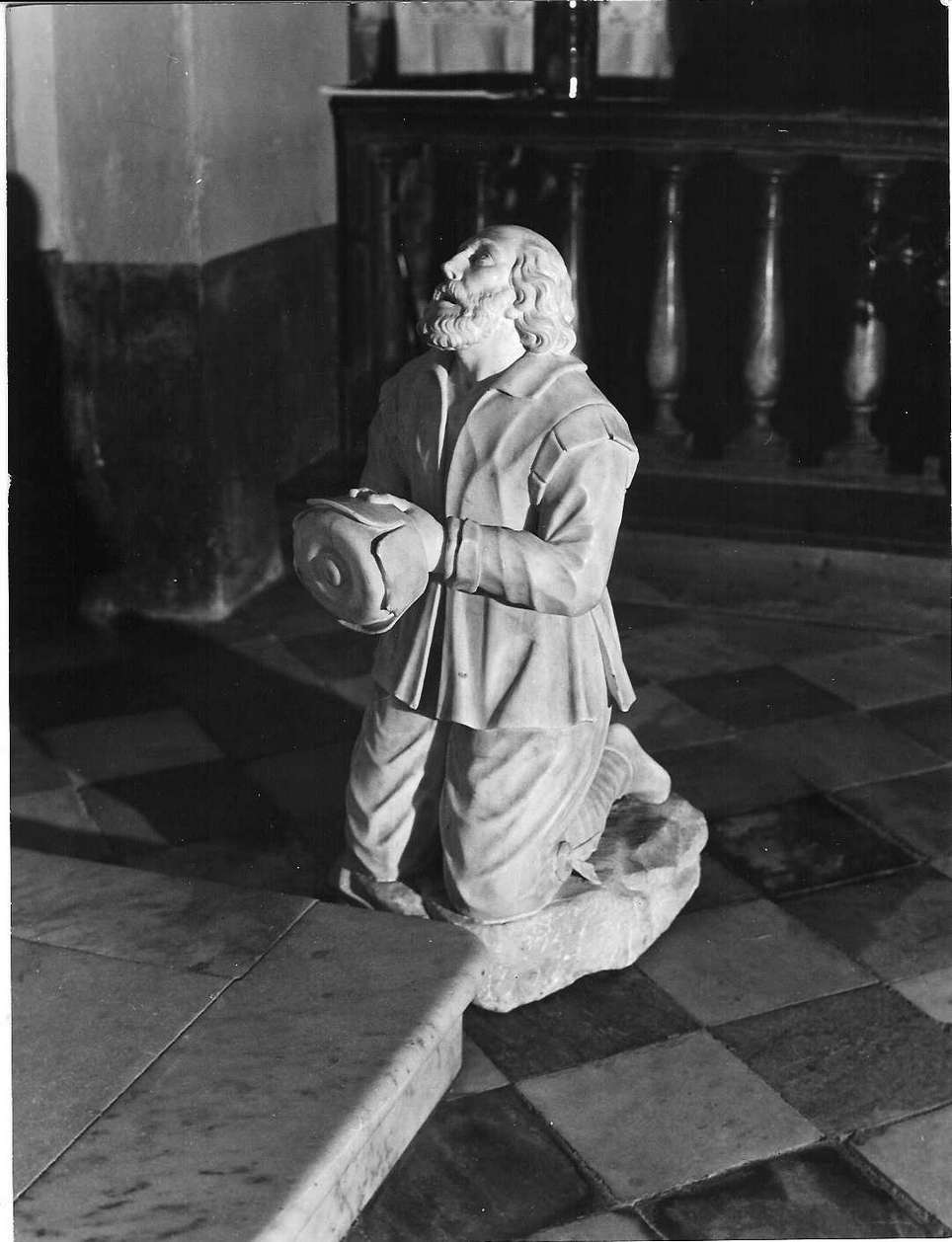 beato (statua, elemento d'insieme) - bottega italiana (sec. XIX)