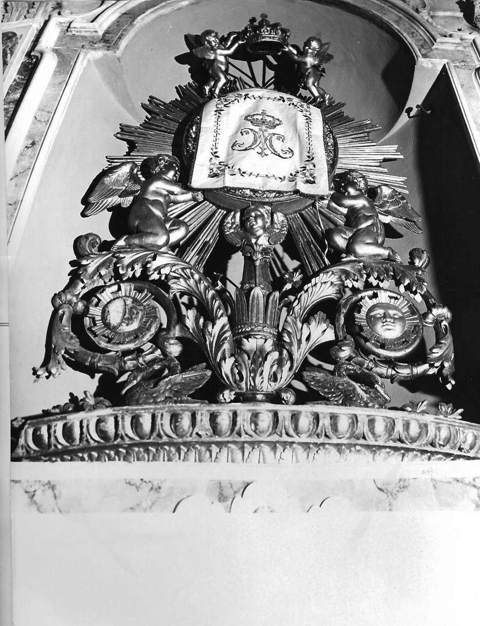 tronetto per esposizione eucaristica, opera isolata - bottega italiana (sec. XIX)