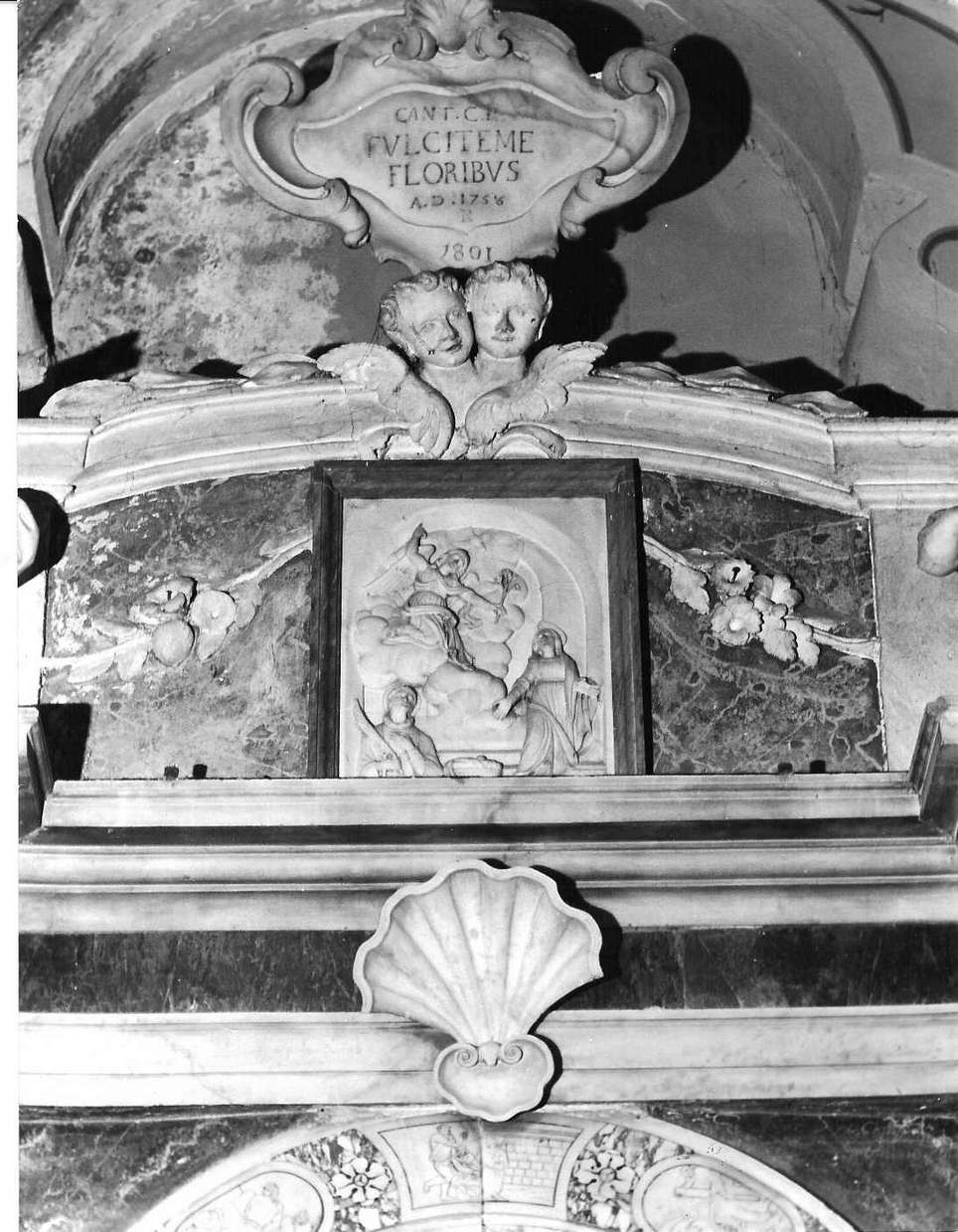 Annunciazione (rilievo, elemento d'insieme) - bottega ligure (terzo quarto, inizio sec. XVIII, sec. XIX)