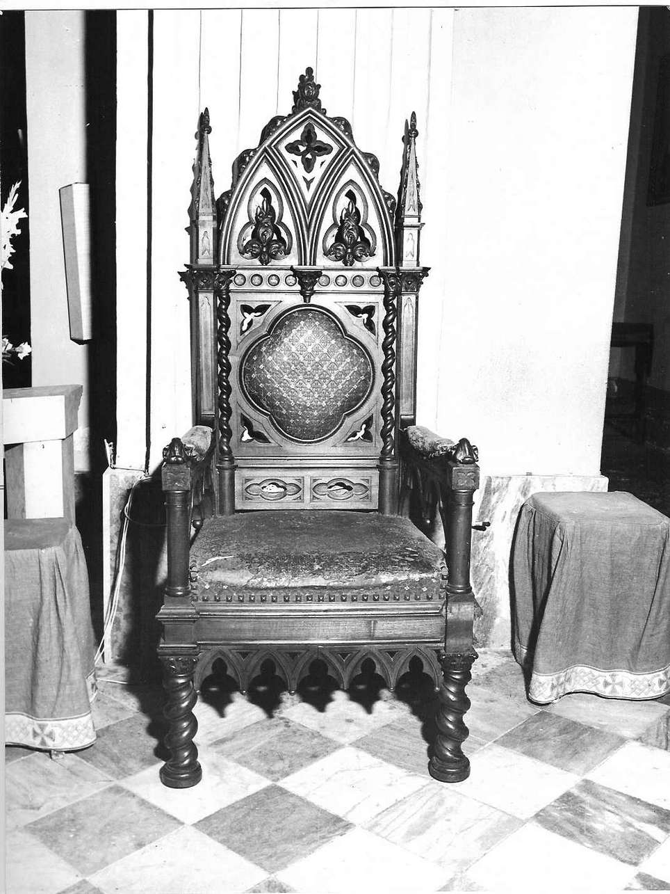 sedia - a trono, serie - bottega ligure (sec. XIX)