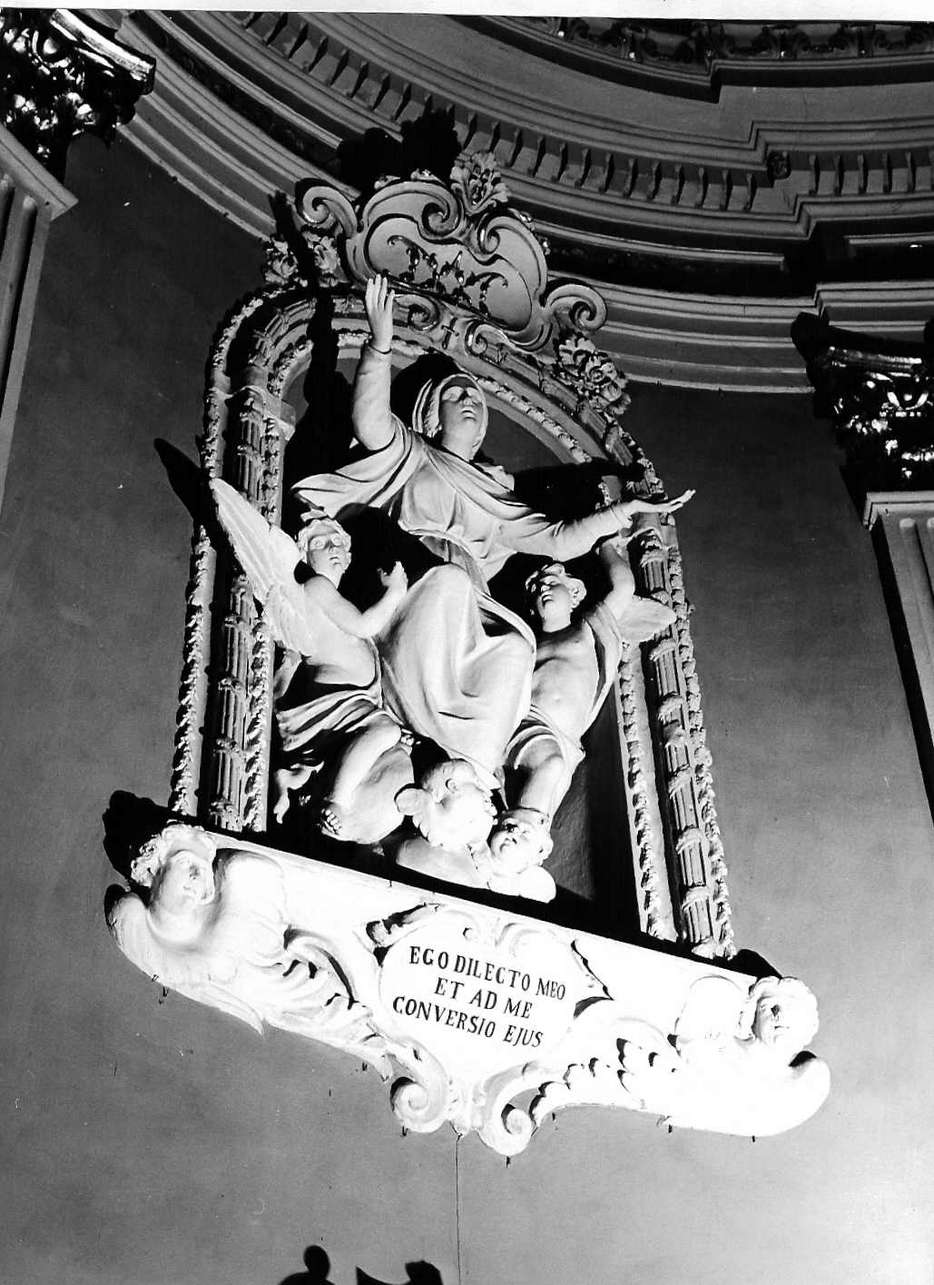 Madonna Assunta con angeli (statua, elemento d'insieme) - bottega italiana (sec. XIX)