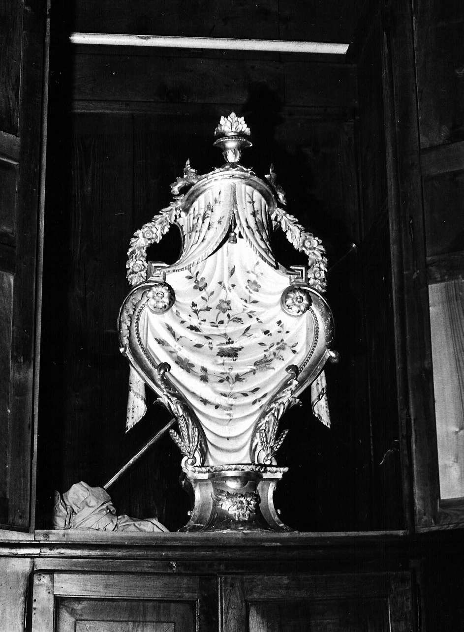 tronetto per esposizione eucaristica - a edicola, opera isolata - bottega ligure (prima metà sec. XIX)