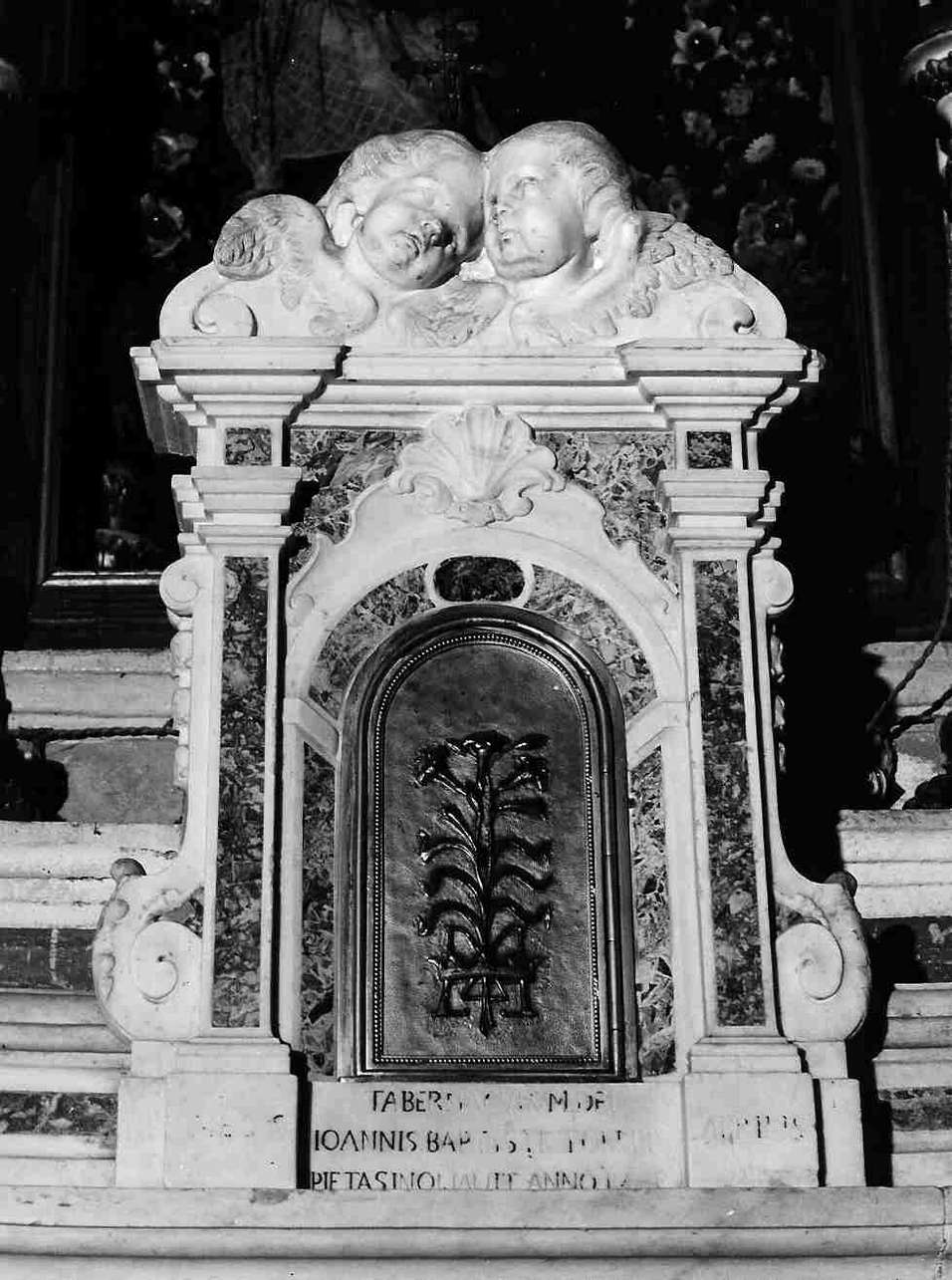 tabernacolo - a frontale architettonico, elemento d'insieme - bottega italiana (secc. XVII/ XVIII)