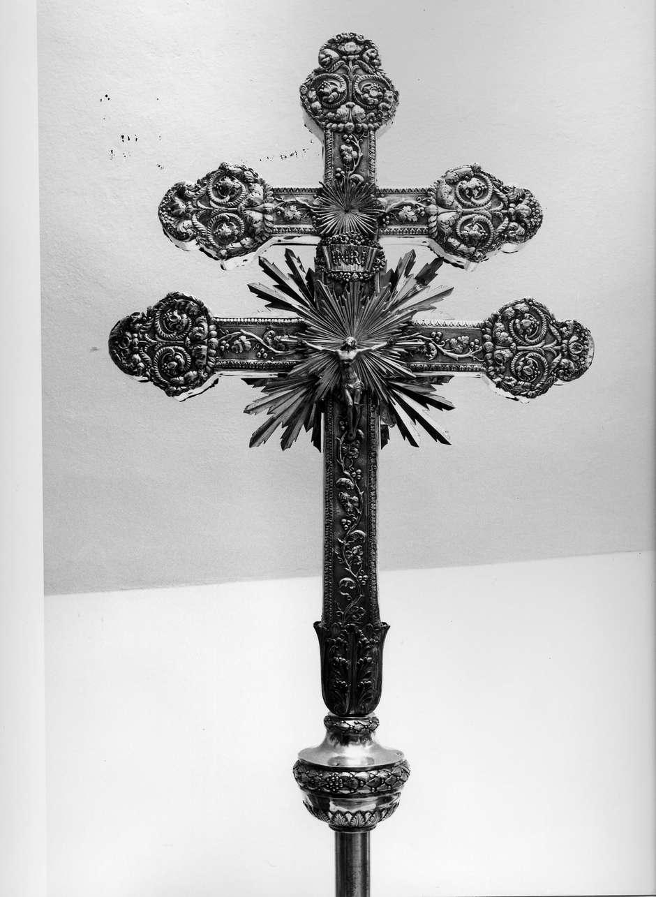 croce processionale, opera isolata - bottega ligure (seconda metà sec. XIX)