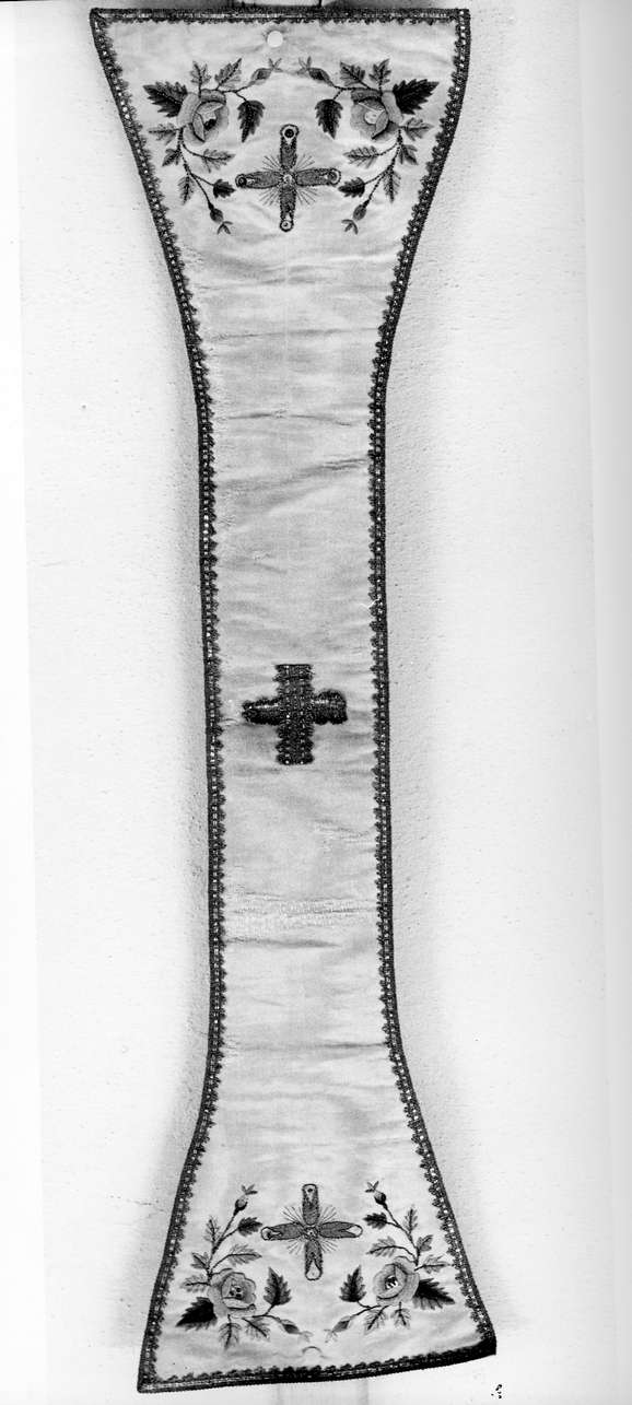 motivi decorativi floreali (manipolo, elemento d'insieme) - bottega ligure (fine/inizio secc. XIX/ XX)