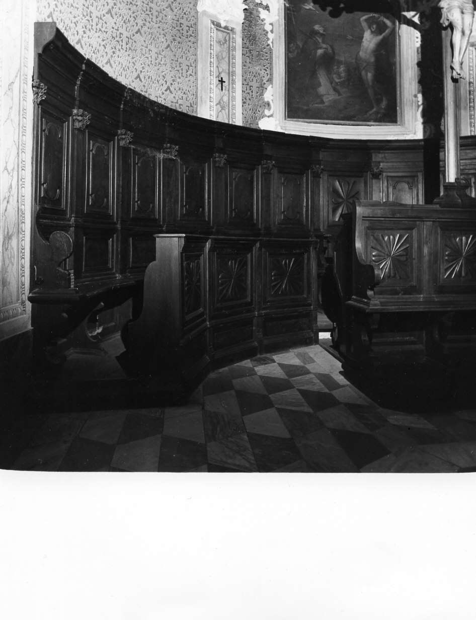 stalli del coro, insieme - bottega ligure (secc. XVIII/ XIX)