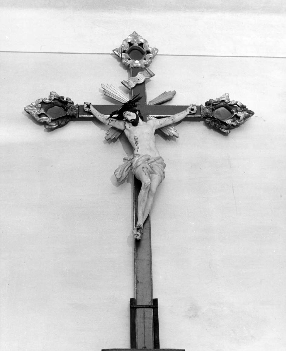 Cristo crocifisso (croce processionale, opera isolata) - bottega ligure (sec. XIX)