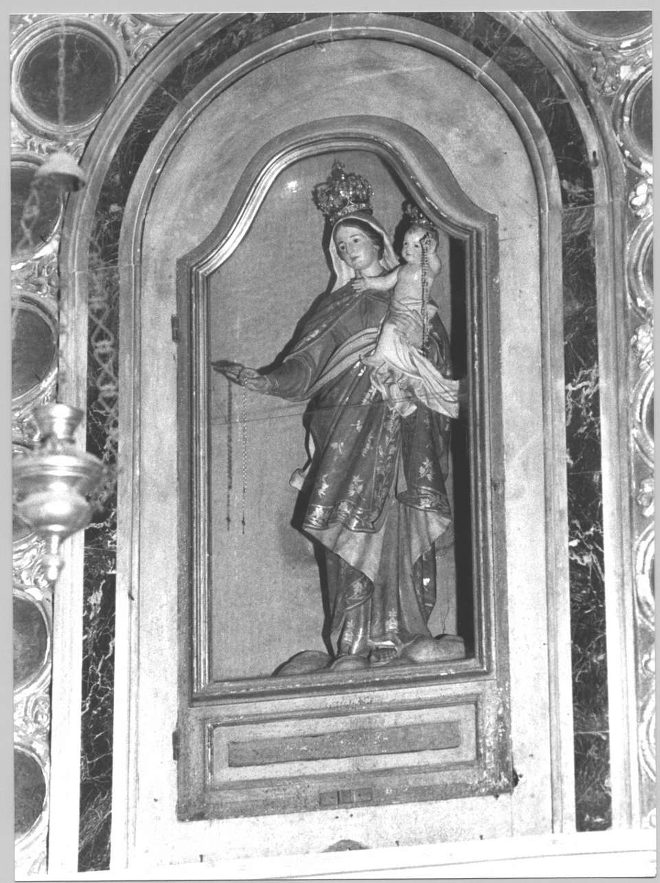 Madonna del Rosario (statua, elemento d'insieme) - bottega ligure (ultimo quarto sec. XVIII)