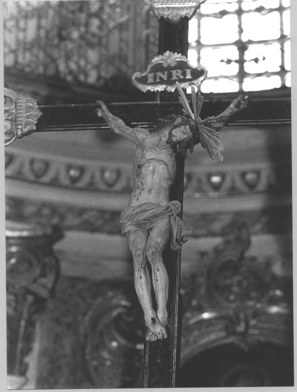 Cristo crocifisso (statua, elemento d'insieme) - bottega ligure (metà sec. XVIII)