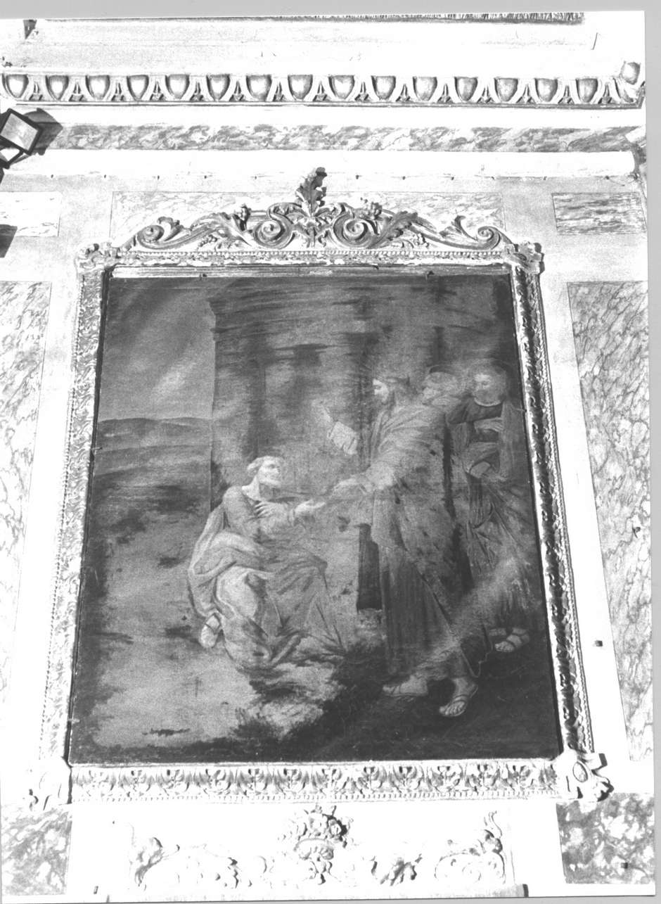 Cristo consegna le chiavi a San Pietro (dipinto, opera isolata) - ambito ligure (seconda metà sec. XVIII)