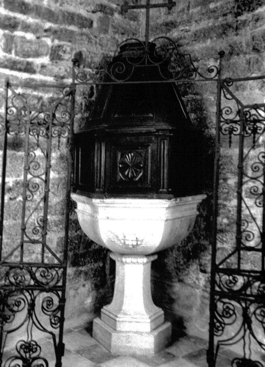 fonte battesimale, opera isolata - bottega ligure (sec. XVI)