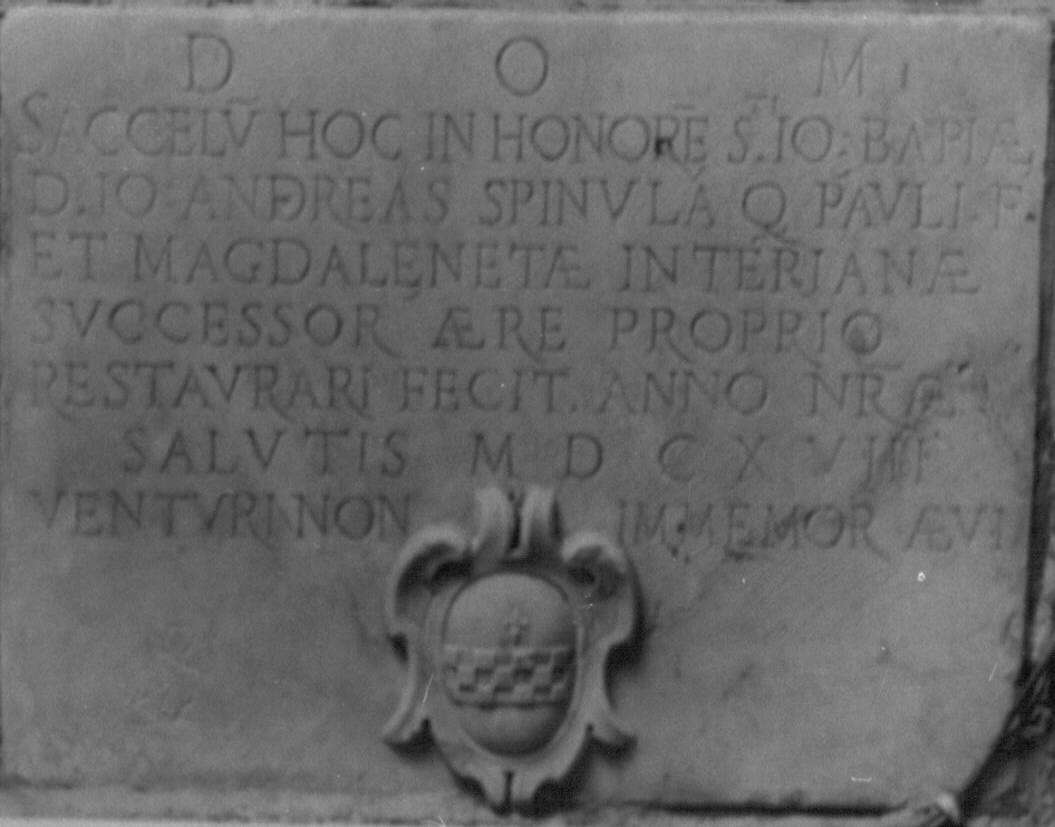 lapide, opera isolata - bottega ligure (sec. XVII)