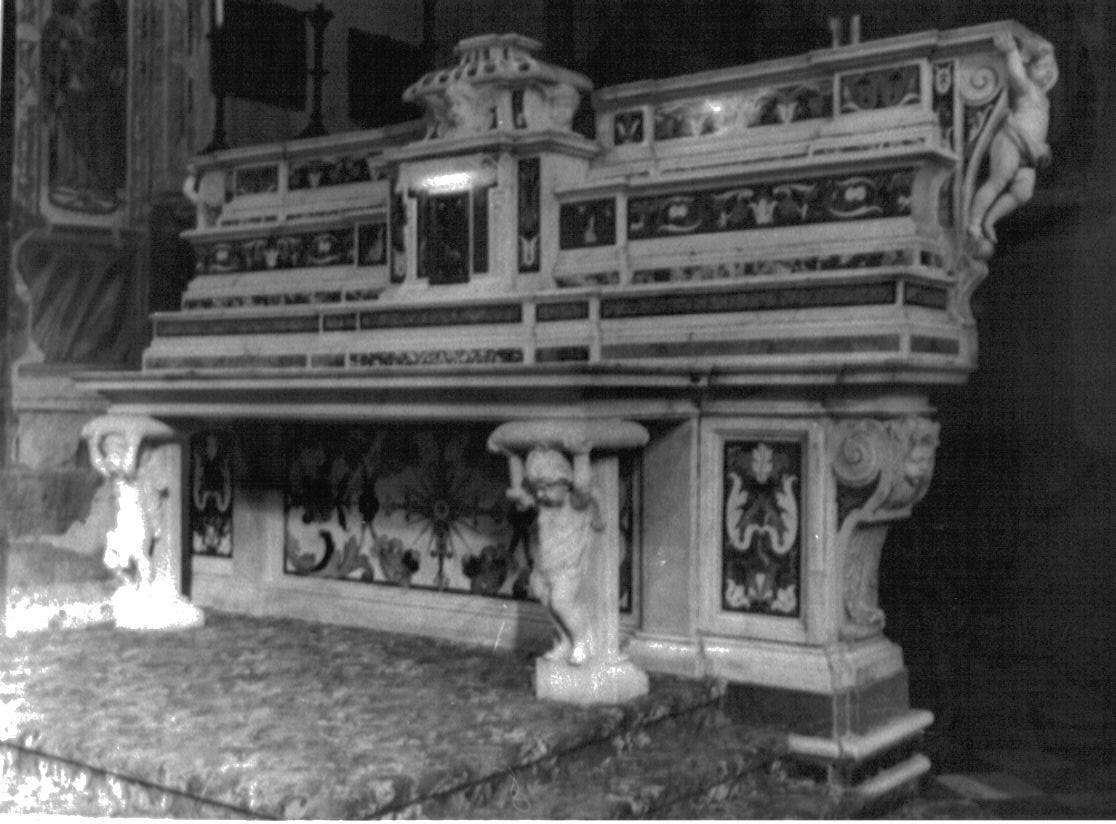 altare maggiore, opera isolata - bottega ligure (ultimo quarto sec. XVII)