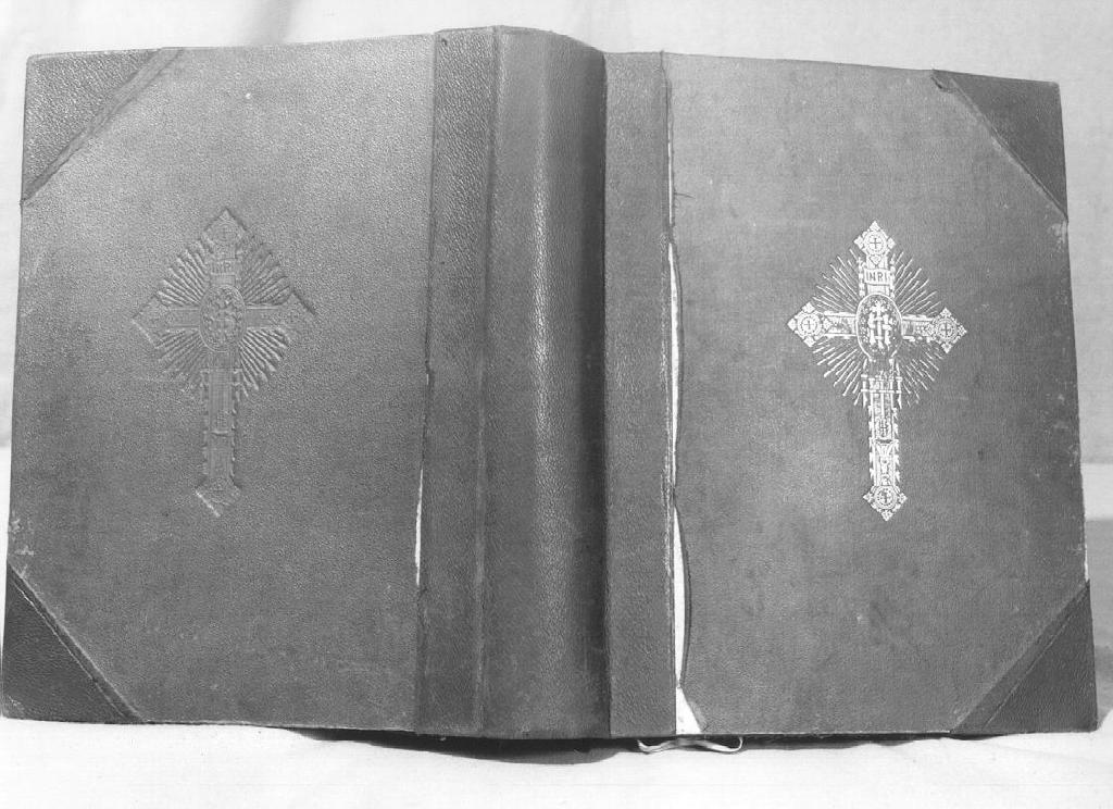 croce (coperta di libro) - ambito italiano (sec. XIX)