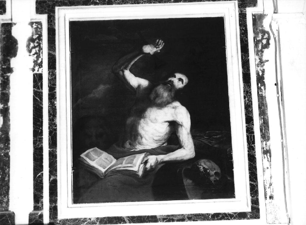 San Girolamo (dipinto, coppia) di Langetti Giovanni Battista (terzo quarto sec. XVII)