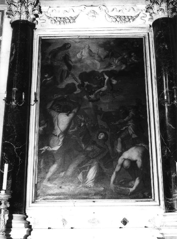 lapidazione di Santo Stefano (dipinto, elemento d'insieme) di Paggi Giovanni Battista (sec. XVII)