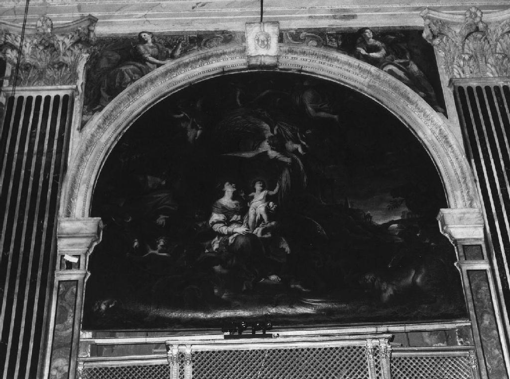riposo nella fuga in Egitto (dipinto, ciclo) di Piola Domenico (sec. XVII)