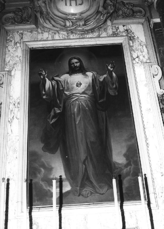 Sacro Cuore di Gesù (dipinto, elemento d'insieme) di Barberis Mario (sec. XX)