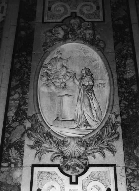 S. MARGHERITA MARIA ALALOCQUE, Santa (rilievo, coppia) di Paleni Cesare (sec. XX)