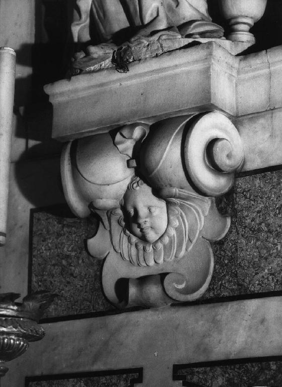 cherubino (mensola, coppia) - ambito genovese, ambito lombardo (sec. XVII)