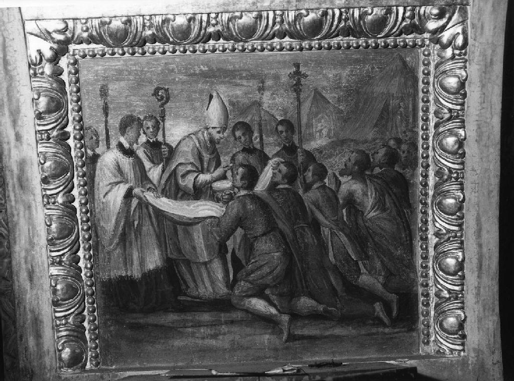 San Carlo Borromeo comunica gli appestati (dipinto, ciclo) di Carlone Giovanni detto Genovese (prima metà sec. XVII)
