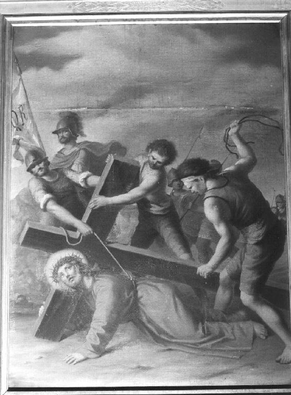 Cristo cade sotto la croce (dipinto, ciclo) di Rocca Maria (sec. XIX)