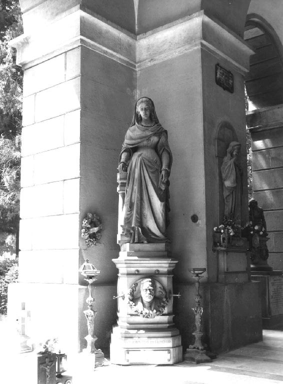 ALLEGORIA DELLA BENEFICENZA, figura allegorica femminile (monumento funebre, opera isolata) di Carli Domenico (sec. XIX)