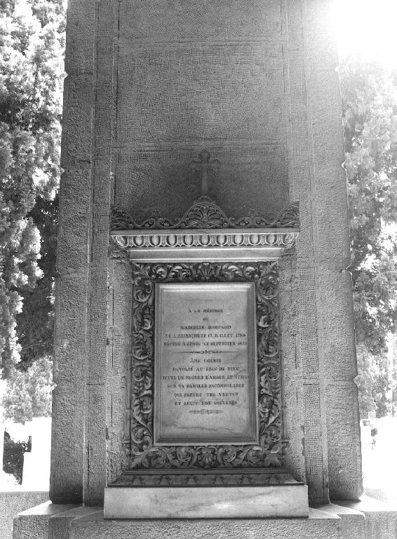 motivi decorativi vegetali (monumento funebre - a lastra, opera isolata) di Origone Giovanni Battista (sec. XIX)
