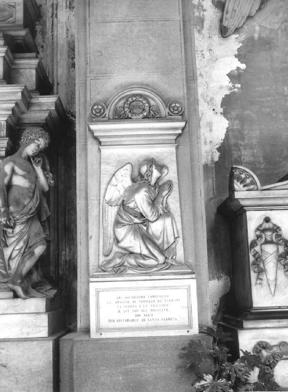 angelo orante (monumento funebre - a edicola, opera isolata) di Varni Santo (terzo quarto sec. XIX)