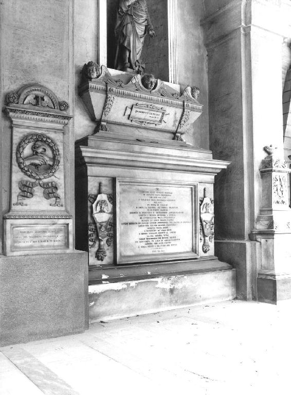 motivo decorativo con nastri e banderuole (monumento funebre, opera isolata) di Ramognino Michele (sec. XIX)