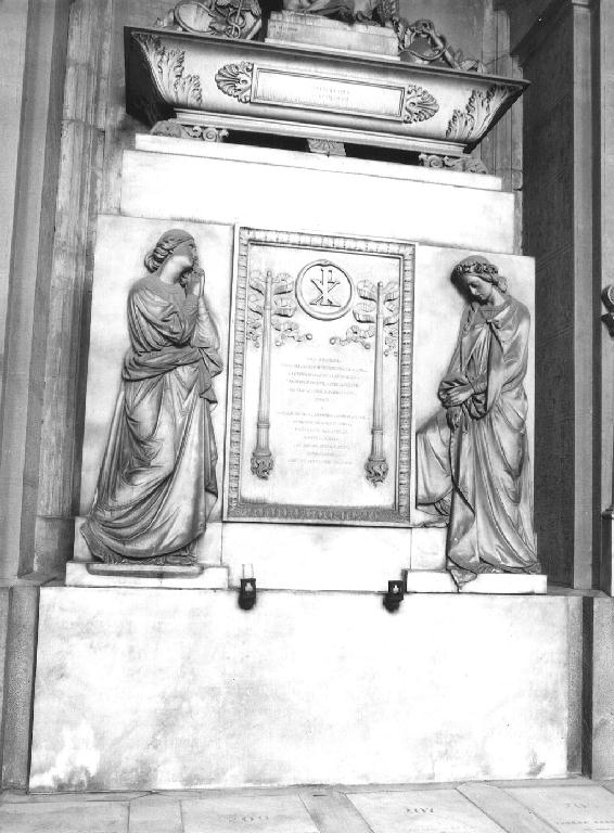 figure allegoriche femminili (monumento funebre, opera isolata) di Giacobbe Emanuele (terzo quarto sec. XIX)